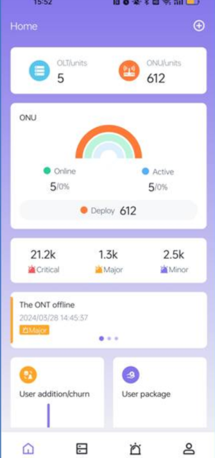 Optiview mobile app screenshot from Optilink